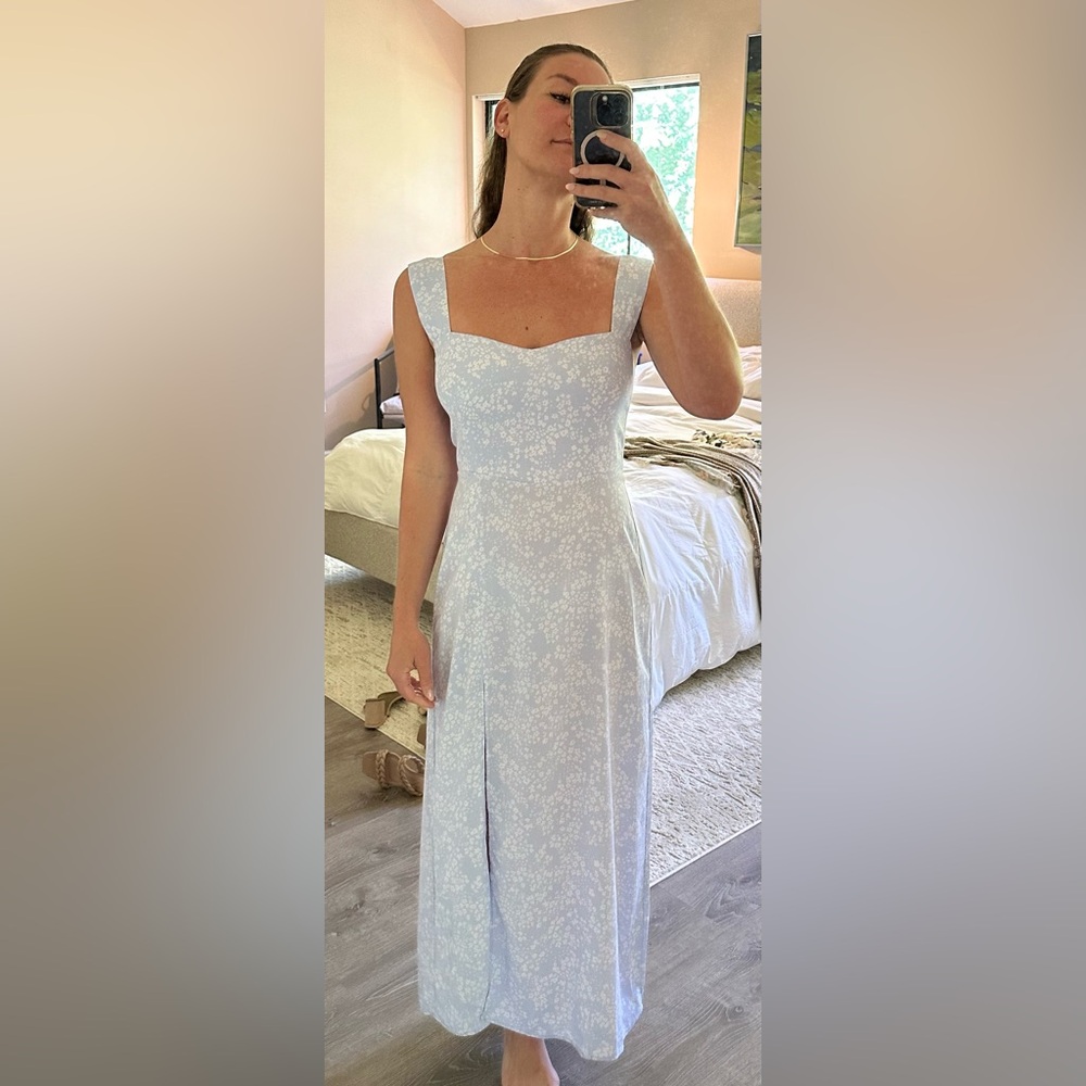 Park & Fifth Light Blue Midi Dress - Hastings blue floral